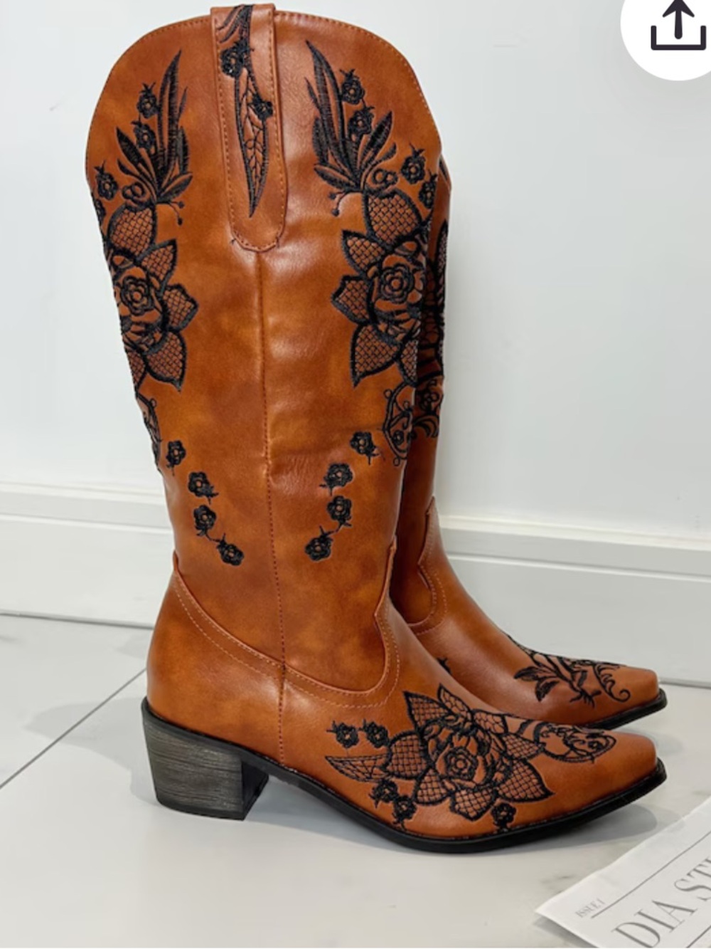 Dia Studios Embellished Cowboy Boots